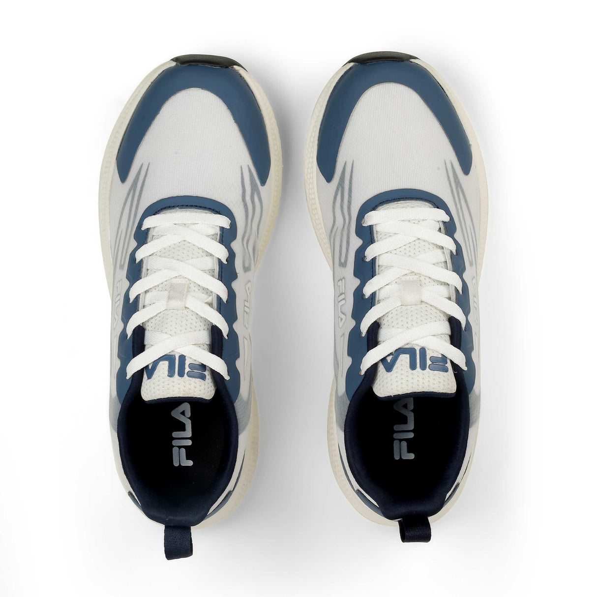Fila Men White-Navy Tekno Shoes