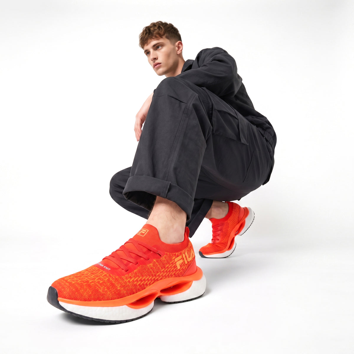 Fila Men Orange Velocity Shoes