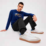 Fila Men White - Navy Asher Suede Shoes