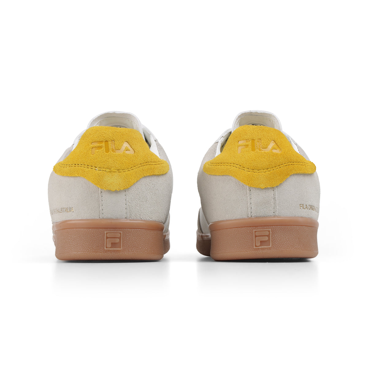 Fila Men White - Yellow Asher Suede Shoes