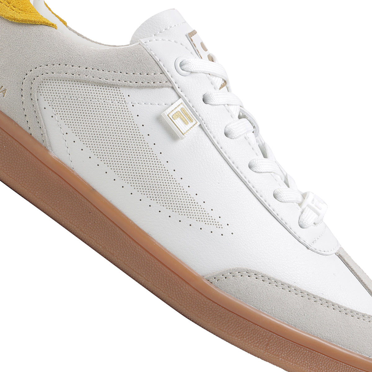 Fila Men White - Yellow Asher Suede Shoes
