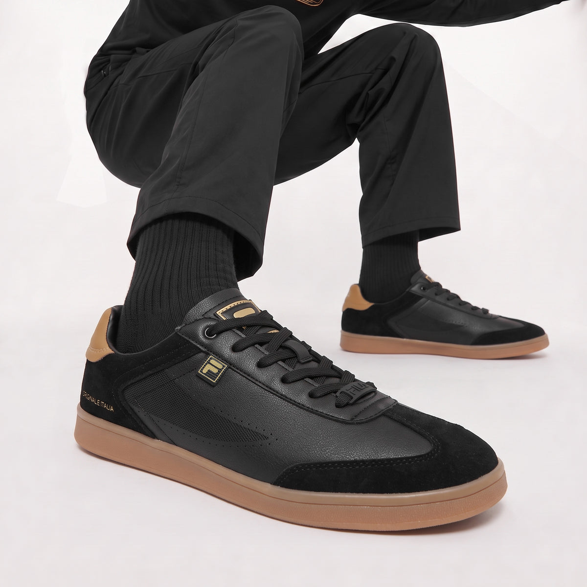 Fila Men Black - Brown Asher Suede Shoes