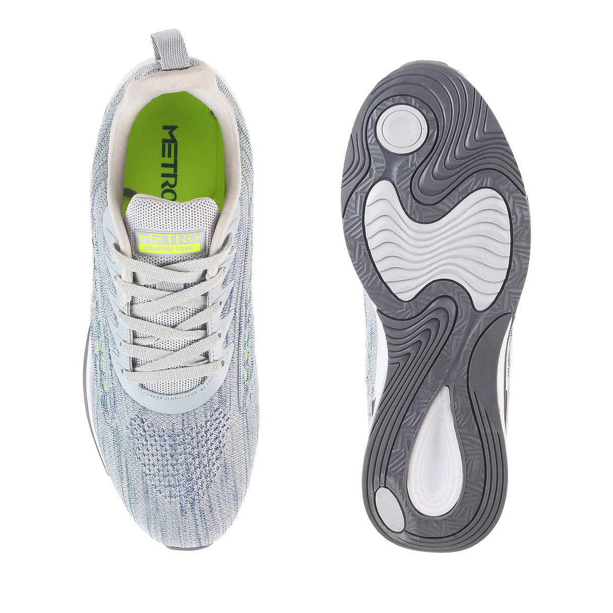Metro Men Grey Sports Walking Shoes