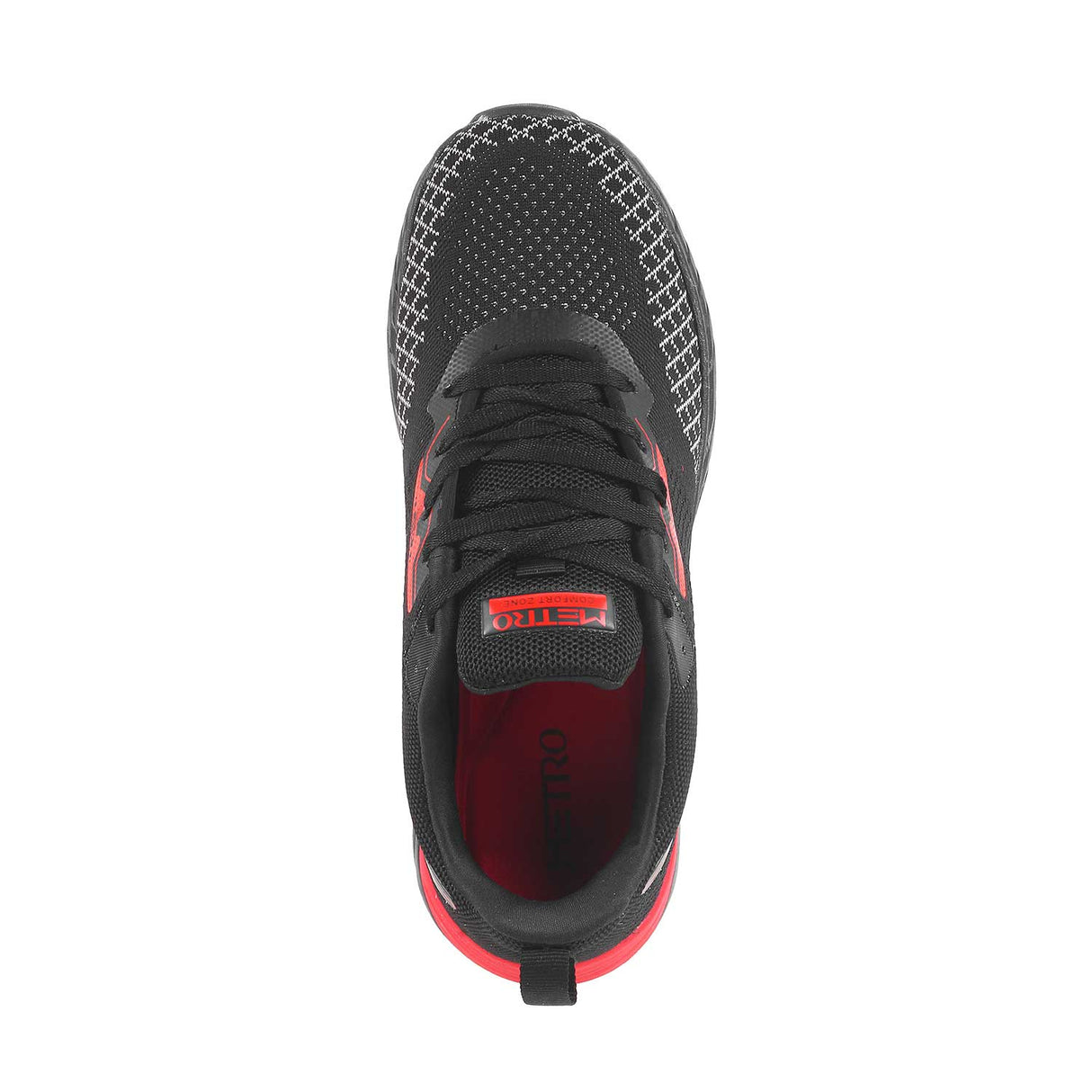 Metro Men Black Sports Walking Shoes