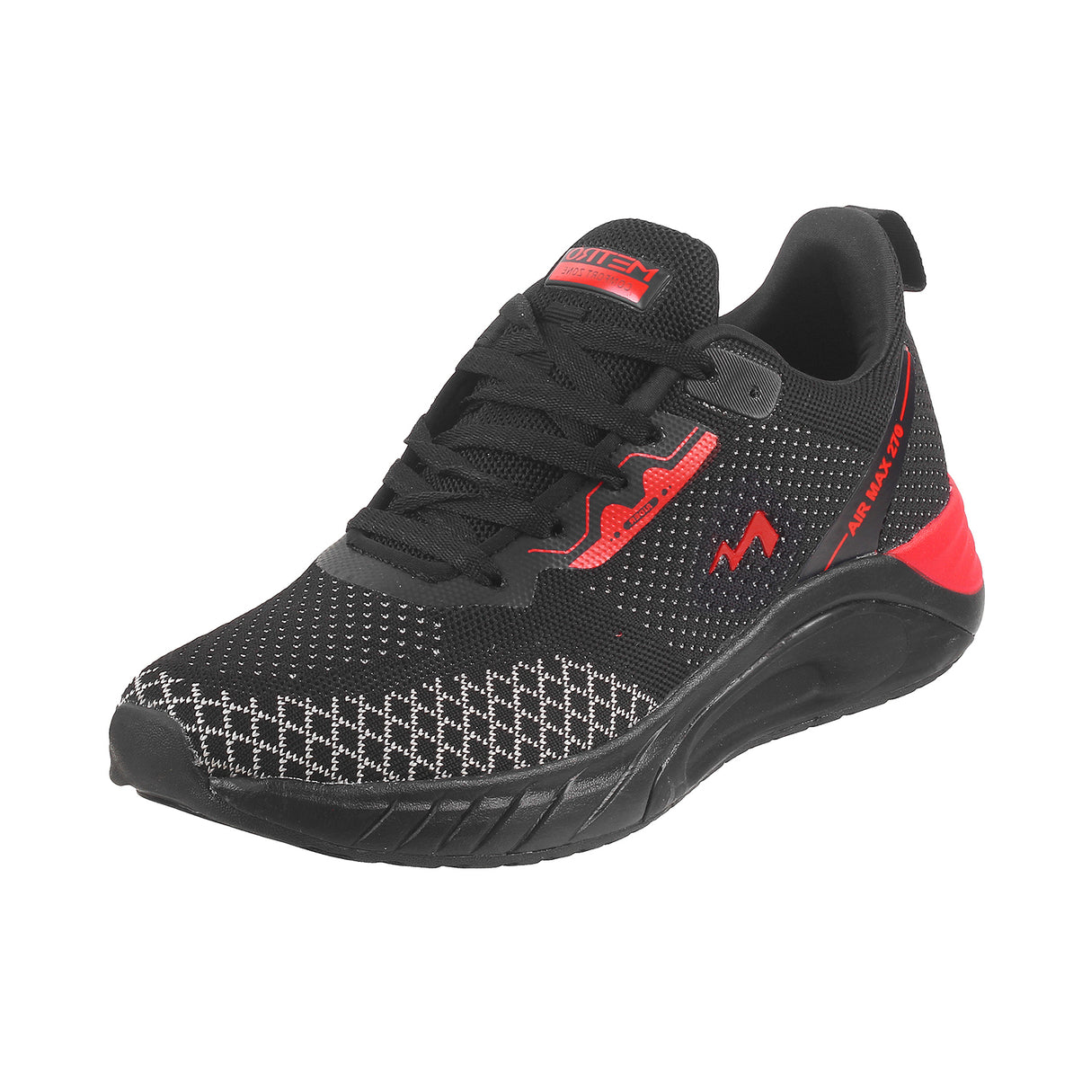 Metro Men Black Sports Walking Shoes