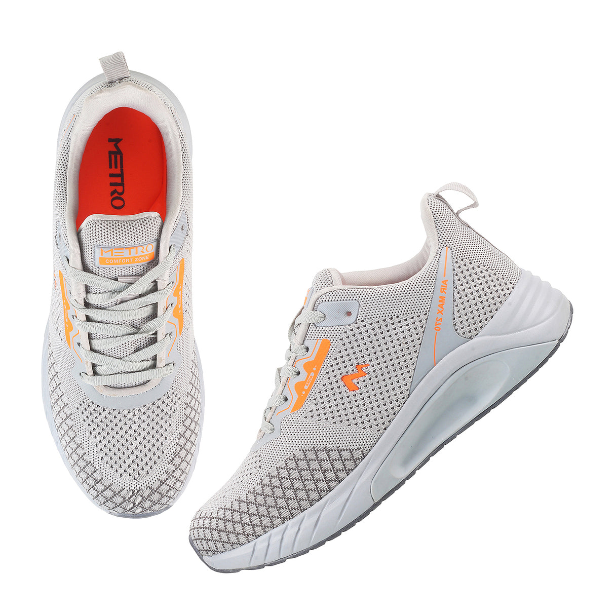 Metro Men Grey Sports Walking Shoes