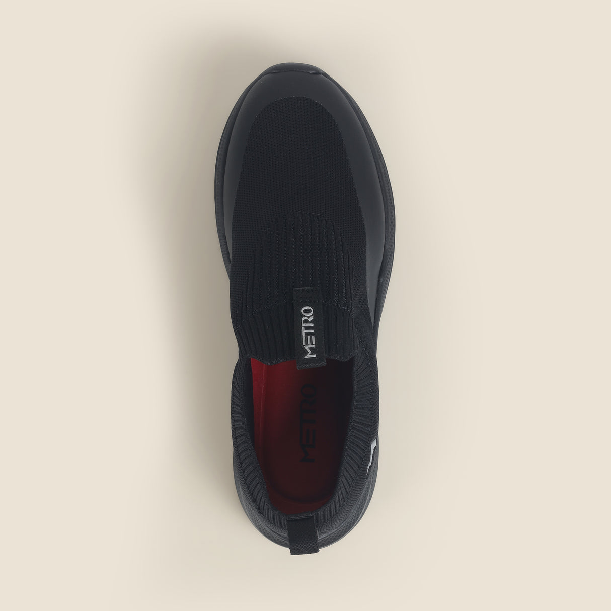 Metro Men Black Sports Walking Shoes