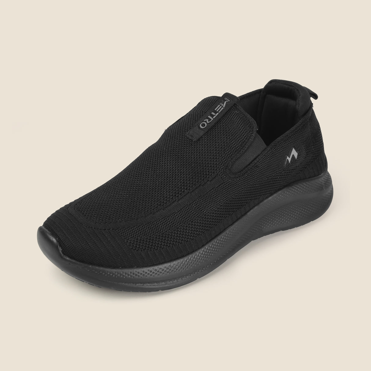 Metro Men Black Sports Walking Shoes