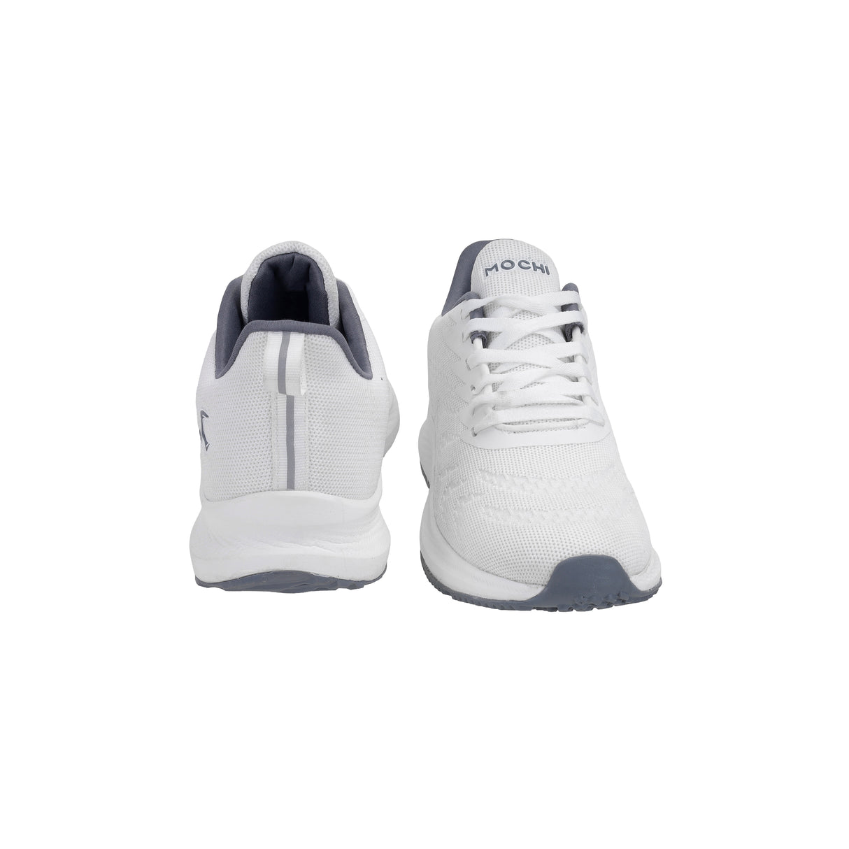 Mochi Men White Sports Walking Shoes