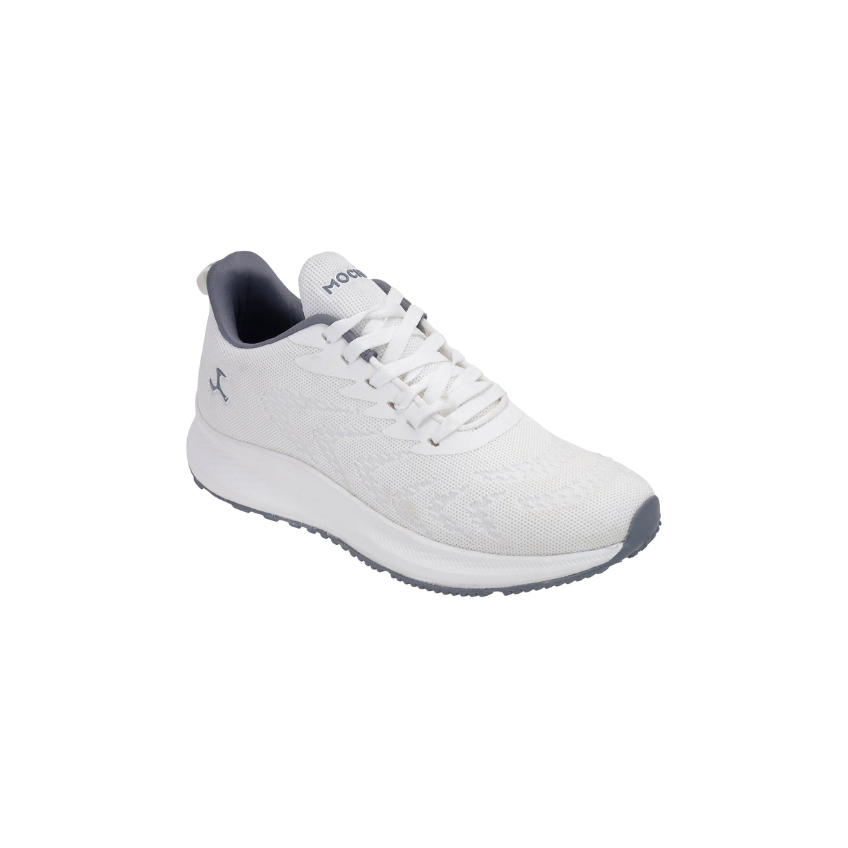 Mochi Men White Sports Walking Shoes
