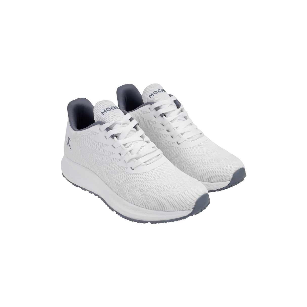 Mochi Men White Sports Walking Shoes