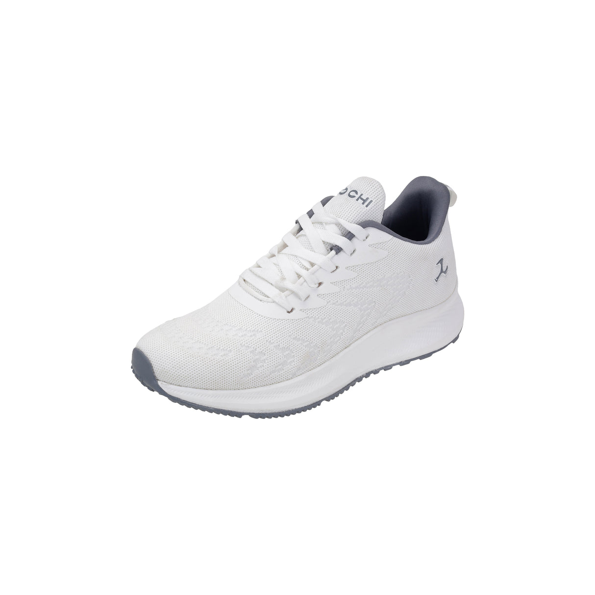 Mochi Men White Sports Walking Shoes