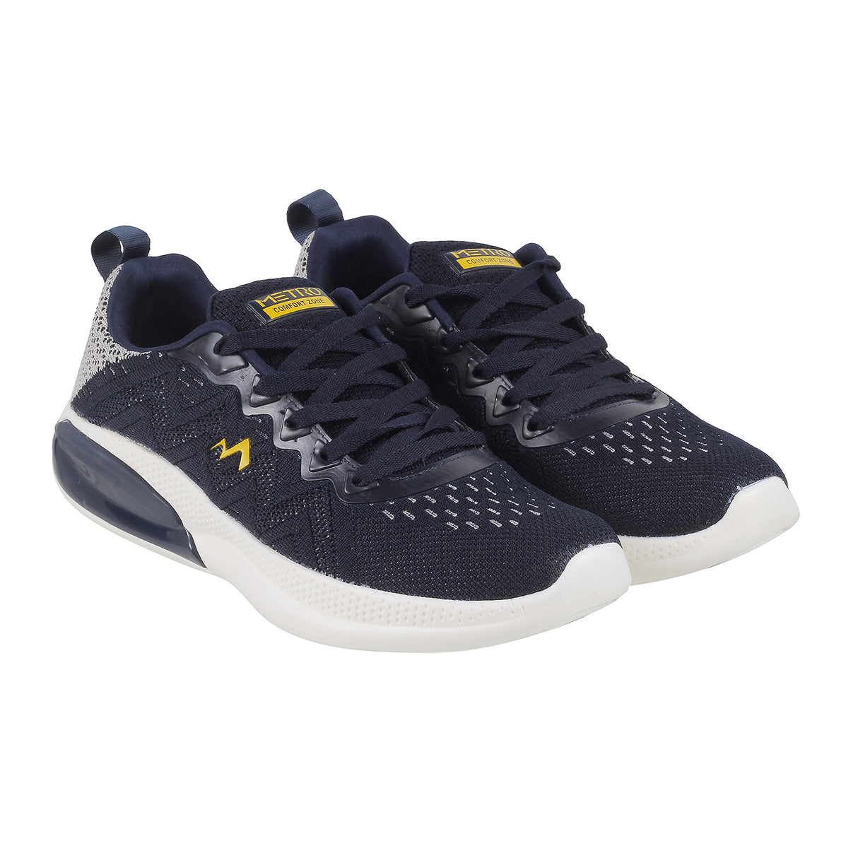 Metro Men Black Sports Walking Shoes