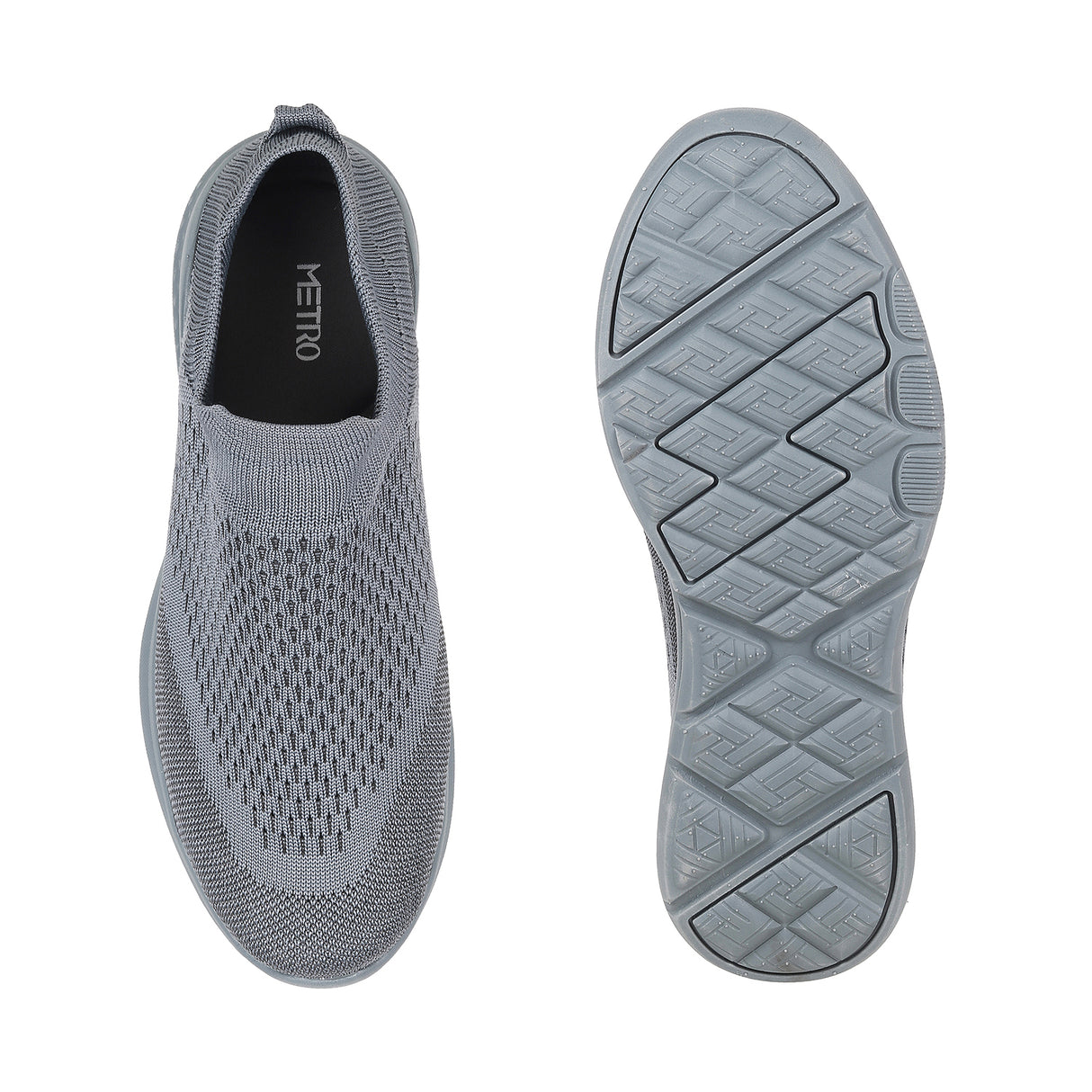 Metro Men Grey Sports Walking Shoes
