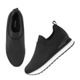 Mochi Women Black Sports Walking Shoes