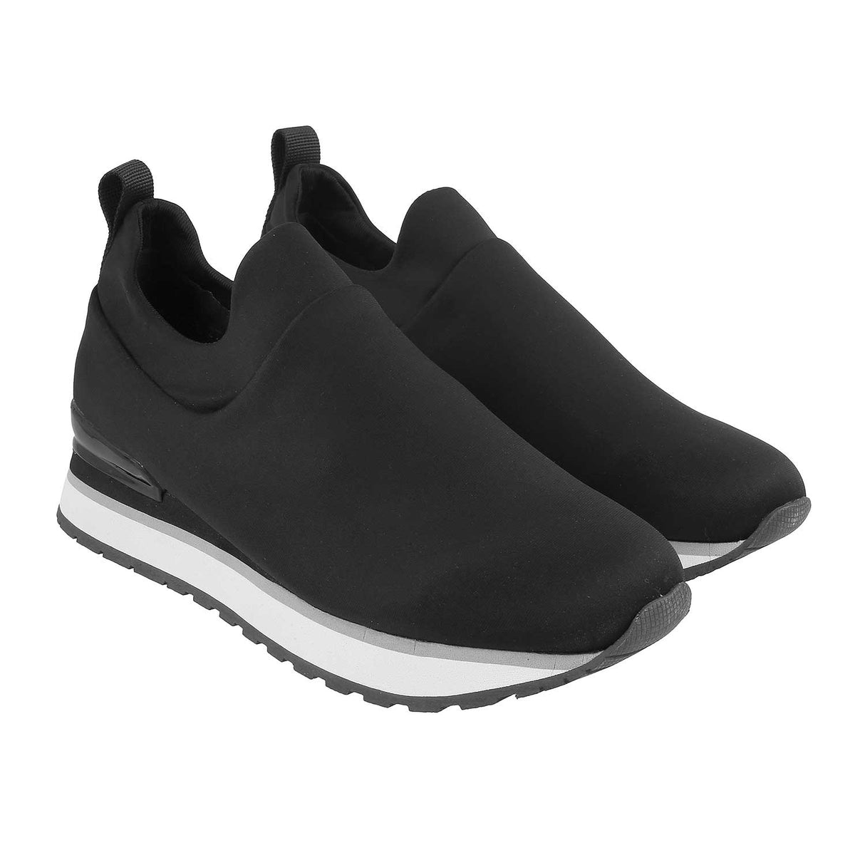 Mochi Women Black Sports Walking Shoes
