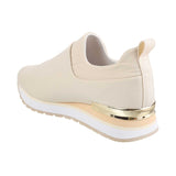 Mochi Women Beige Sports Walking Shoes