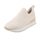 Mochi Women Beige Sports Walking Shoes