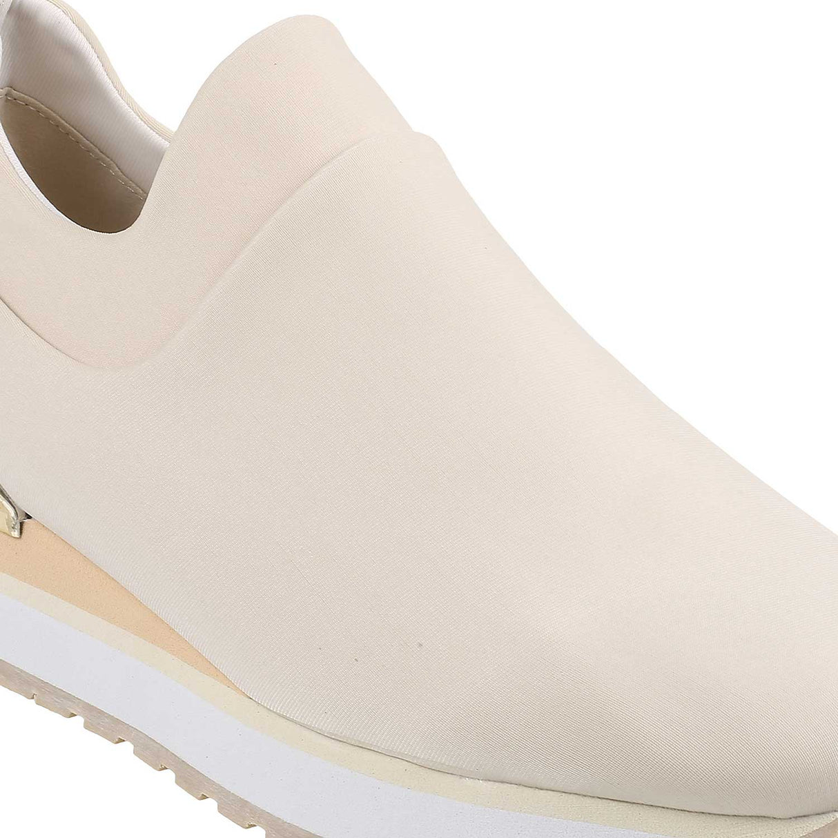 Mochi Women Beige Sports Walking Shoes
