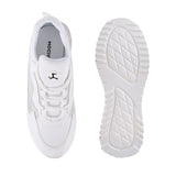Mochi Women White Sports Walking Shoes
