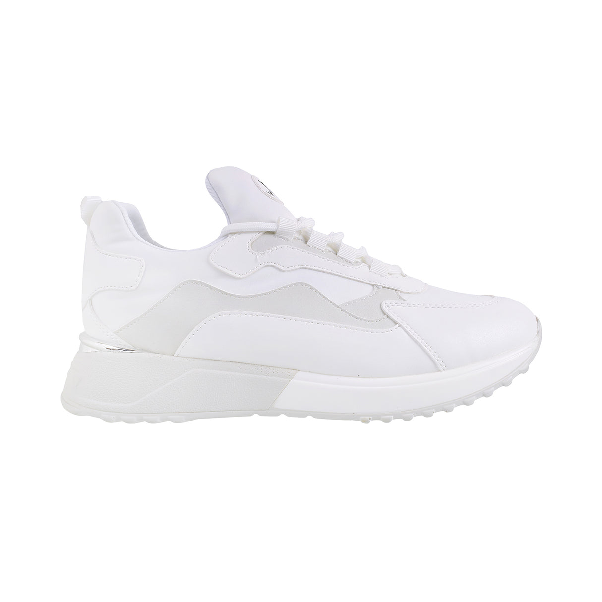 Mochi Women White Sports Walking Shoes
