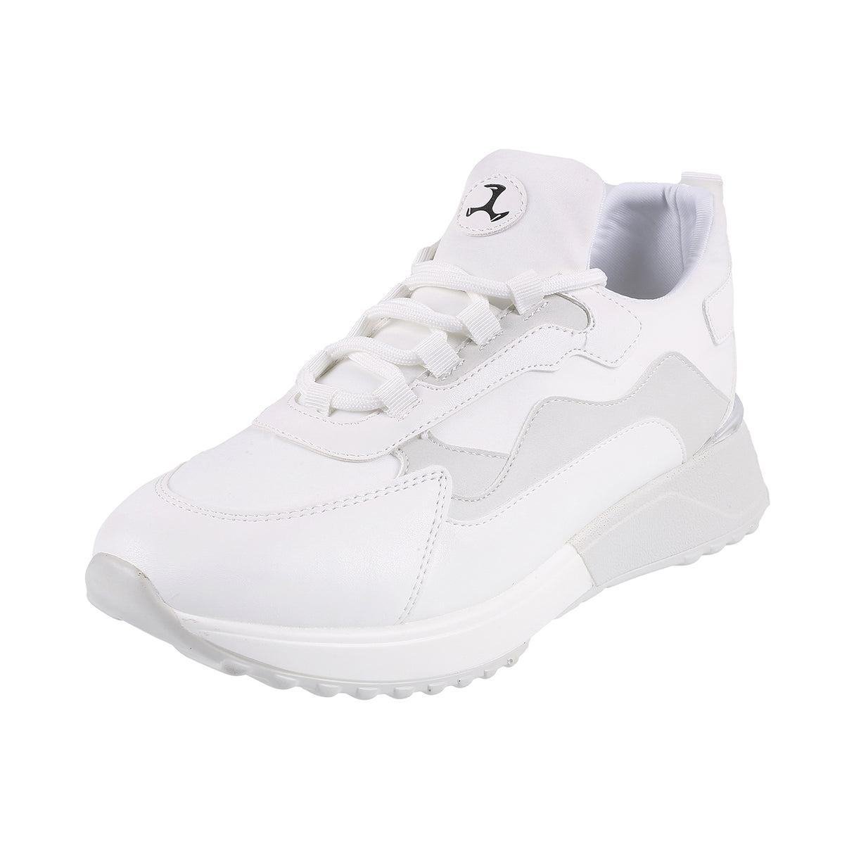 Mochi Women White Sports Walking Shoes