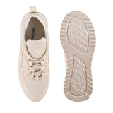 Mochi Women Beige Sports Walking Shoes