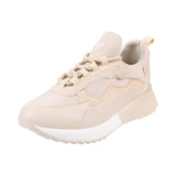 Mochi Women Beige Sports Walking Shoes