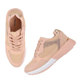 Mochi Women Pink Sports Walking Shoes