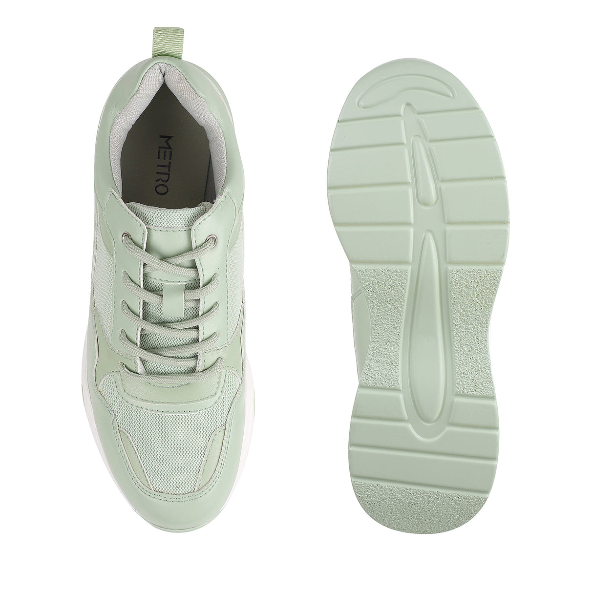 Metro Women Green Sports Walking Shoes