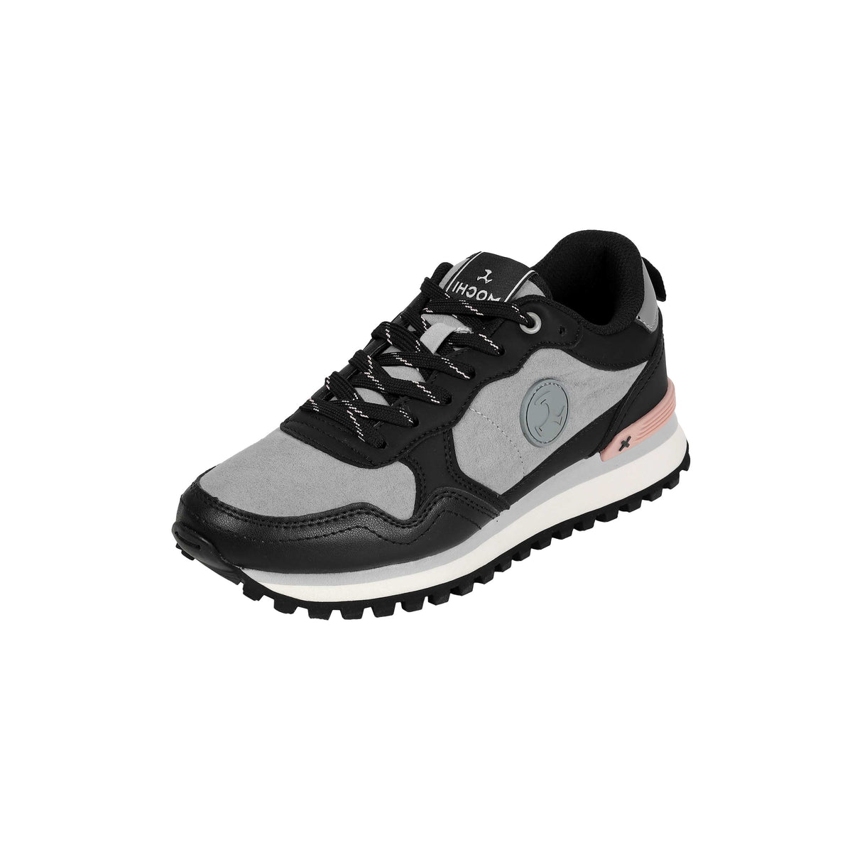 Mochi Women Black Sports Walking Shoes