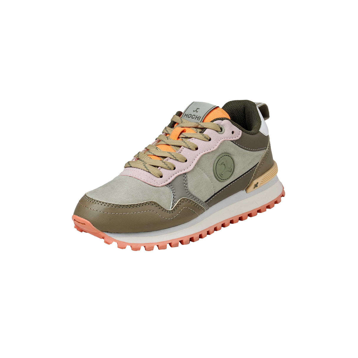 Mochi Women Green Sports Walking Shoes