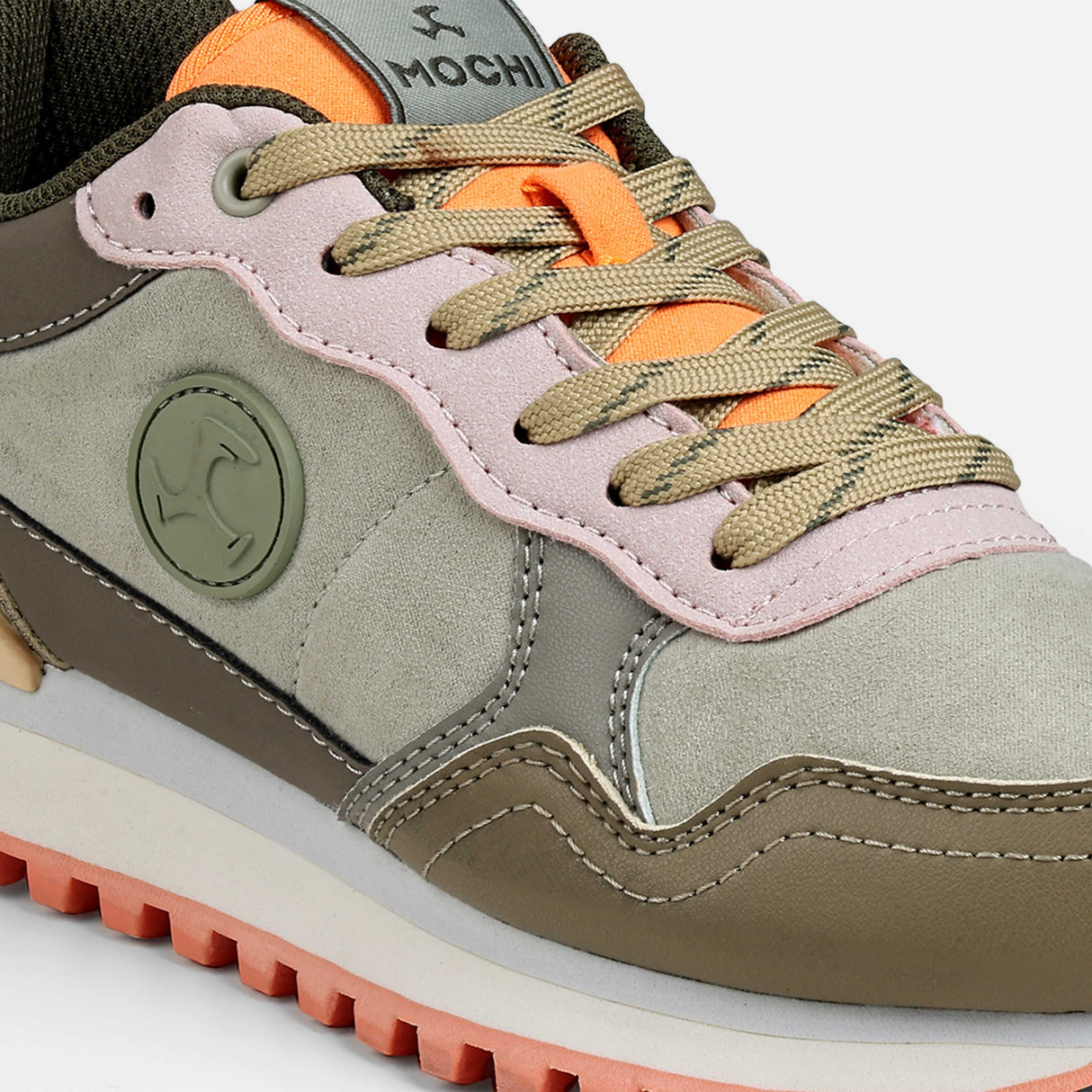 Mochi Women Green Sports Walking Shoes