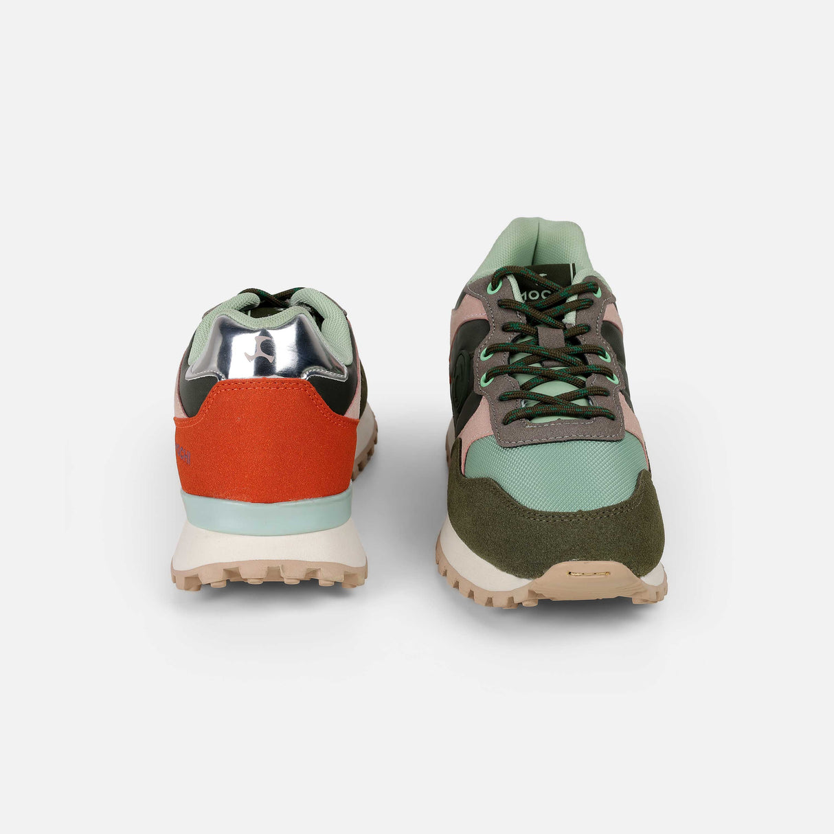 Mochi Women Green Sports Walking Shoes