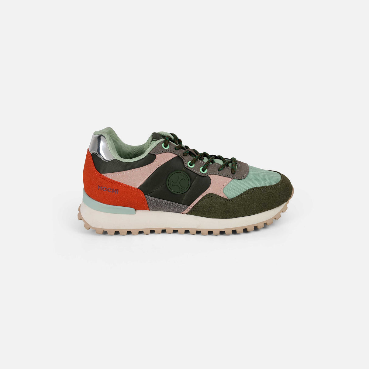 Mochi Women Green Sports Walking Shoes