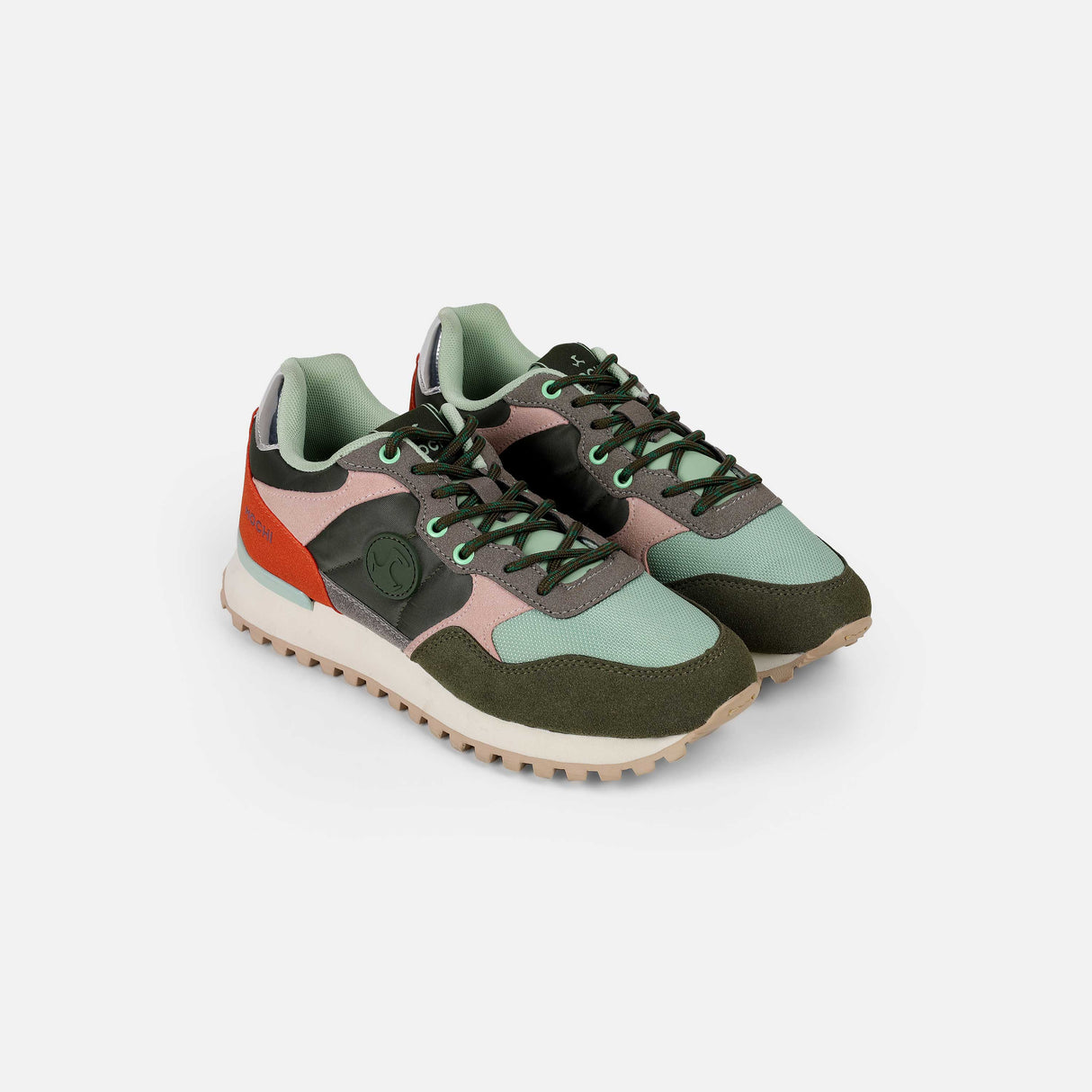 Mochi Women Green Sports Walking Shoes