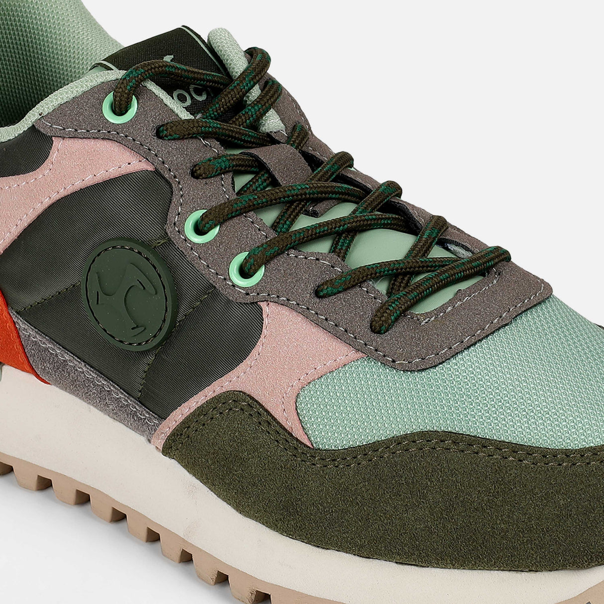 Mochi Women Green Sports Walking Shoes