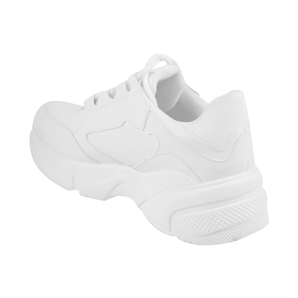 Mochi Women White Sports Walking Shoes