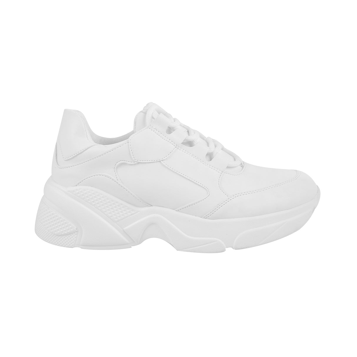 Mochi Women White Sports Walking Shoes