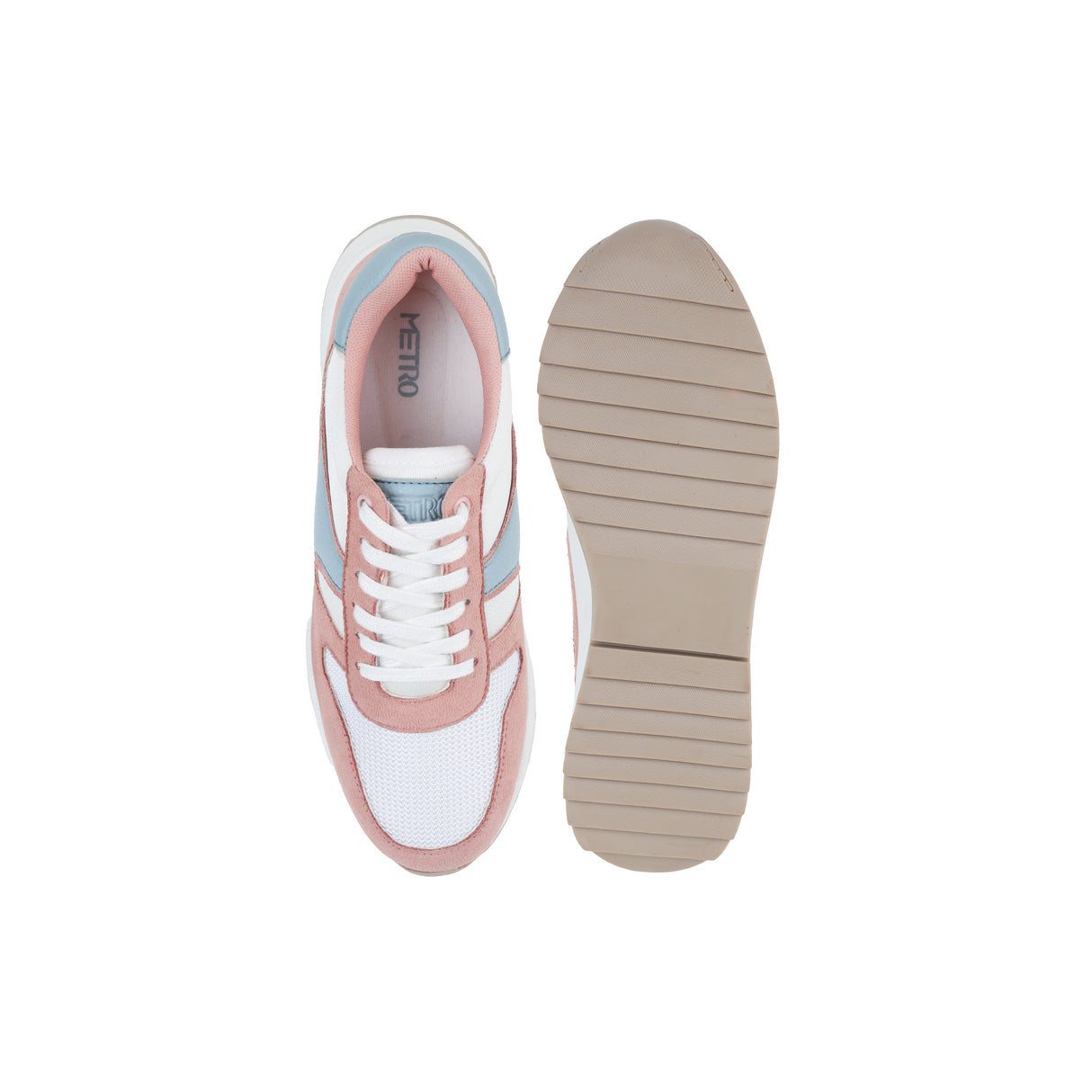 Metro Women White Sports Walking Shoes