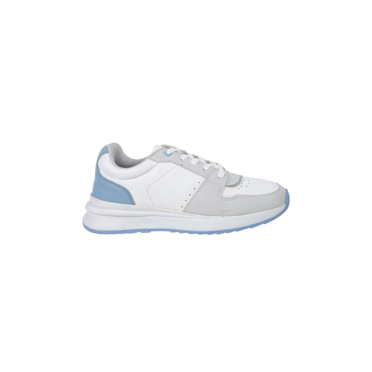 Mochi Women White Sports Walking Shoes