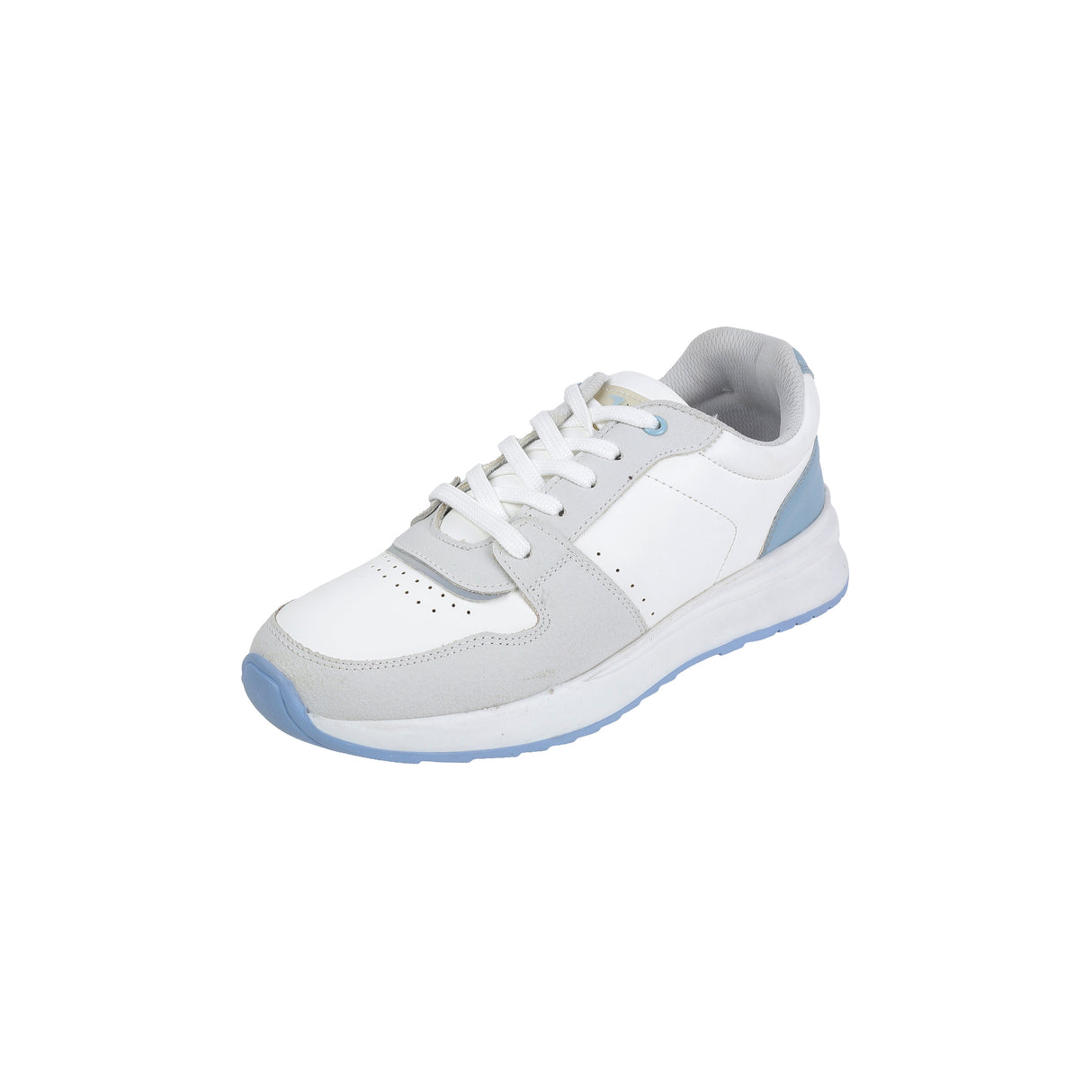 Mochi Women White Sports Walking Shoes