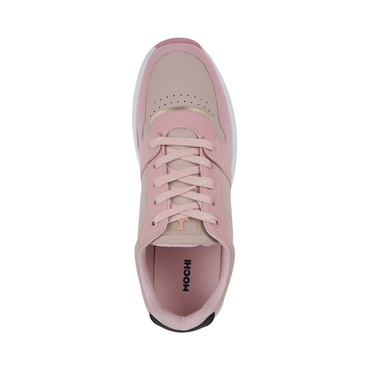 Mochi Women Beige Sports Walking Shoes