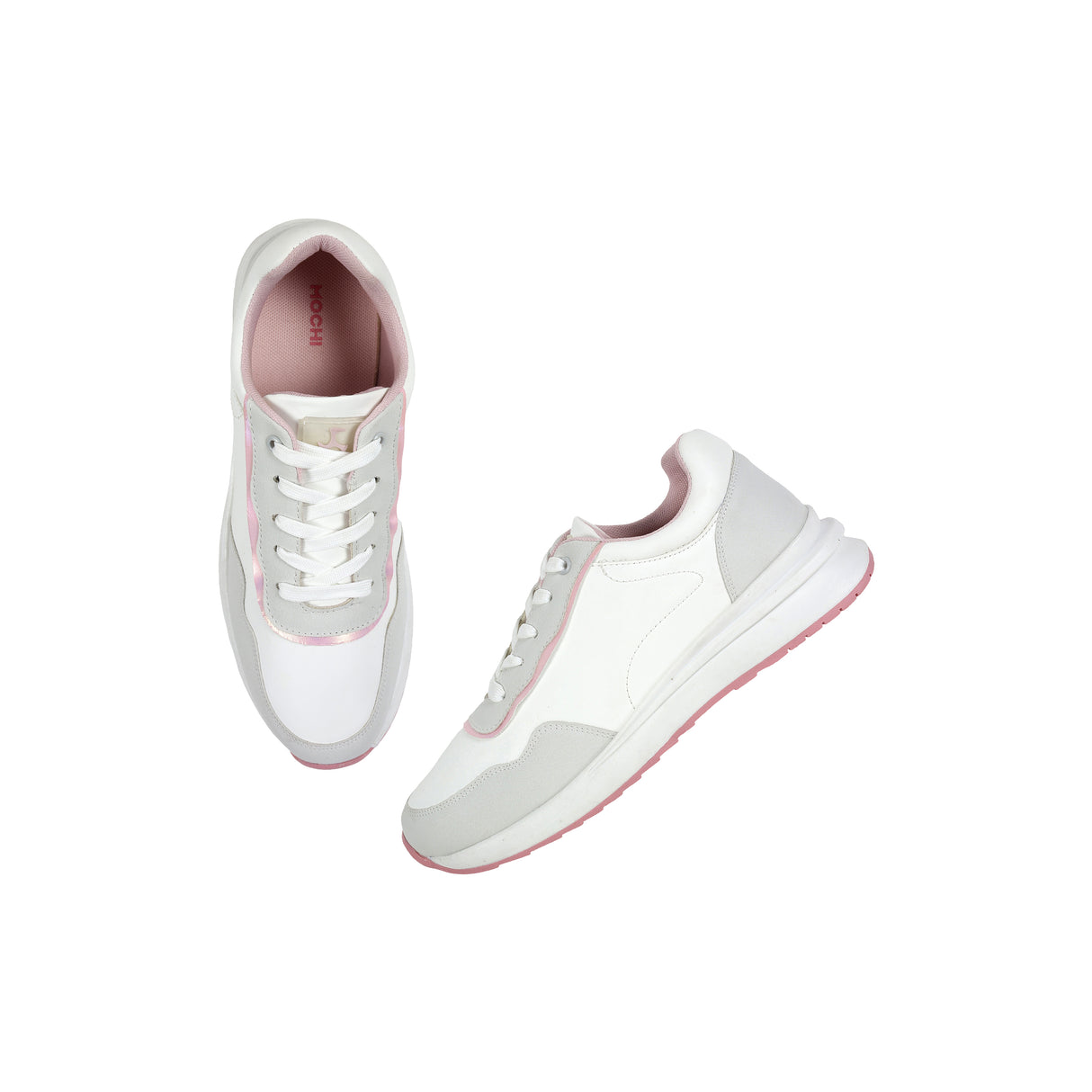 Mochi Women Grey Sports Walking Shoes