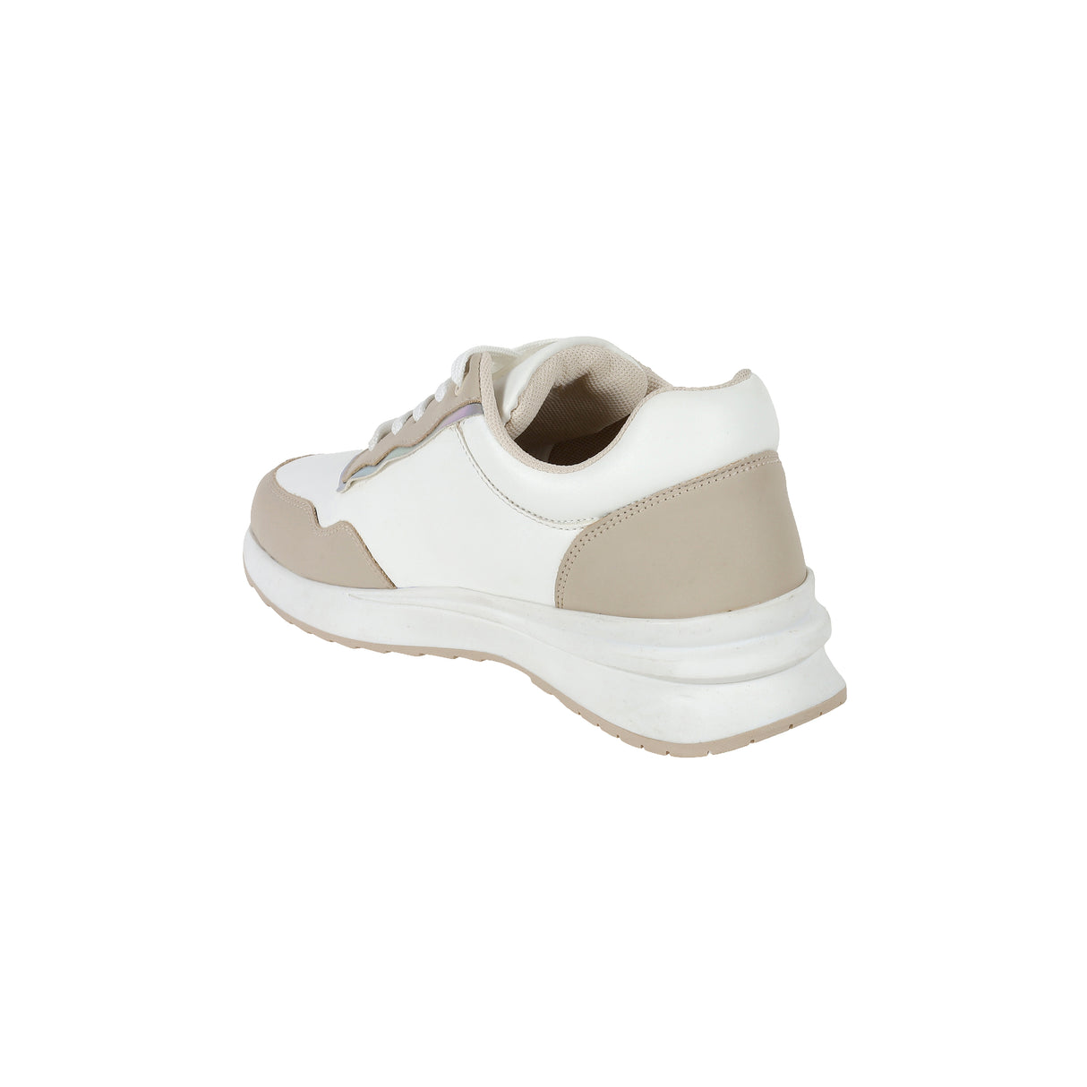 Mochi Women White Sports Walking Shoes