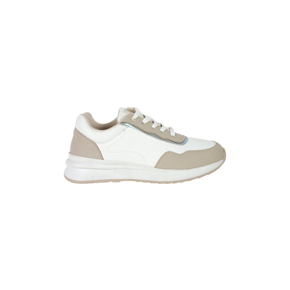 Mochi Women White Sports Walking Shoes
