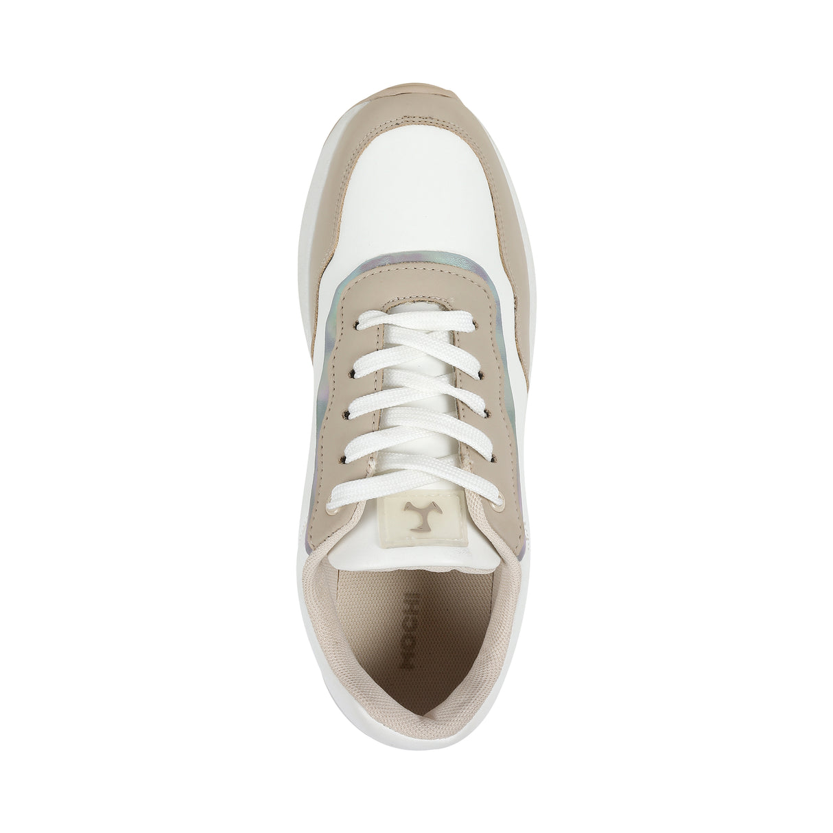Mochi Women White Sports Walking Shoes