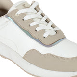 Mochi Women White Sports Walking Shoes