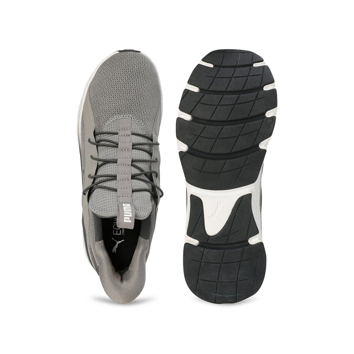 Puma Men Strong Grey-Stormy Slate-Puma White Softride Pro Dynamic Flex Slip-On Running Shoes