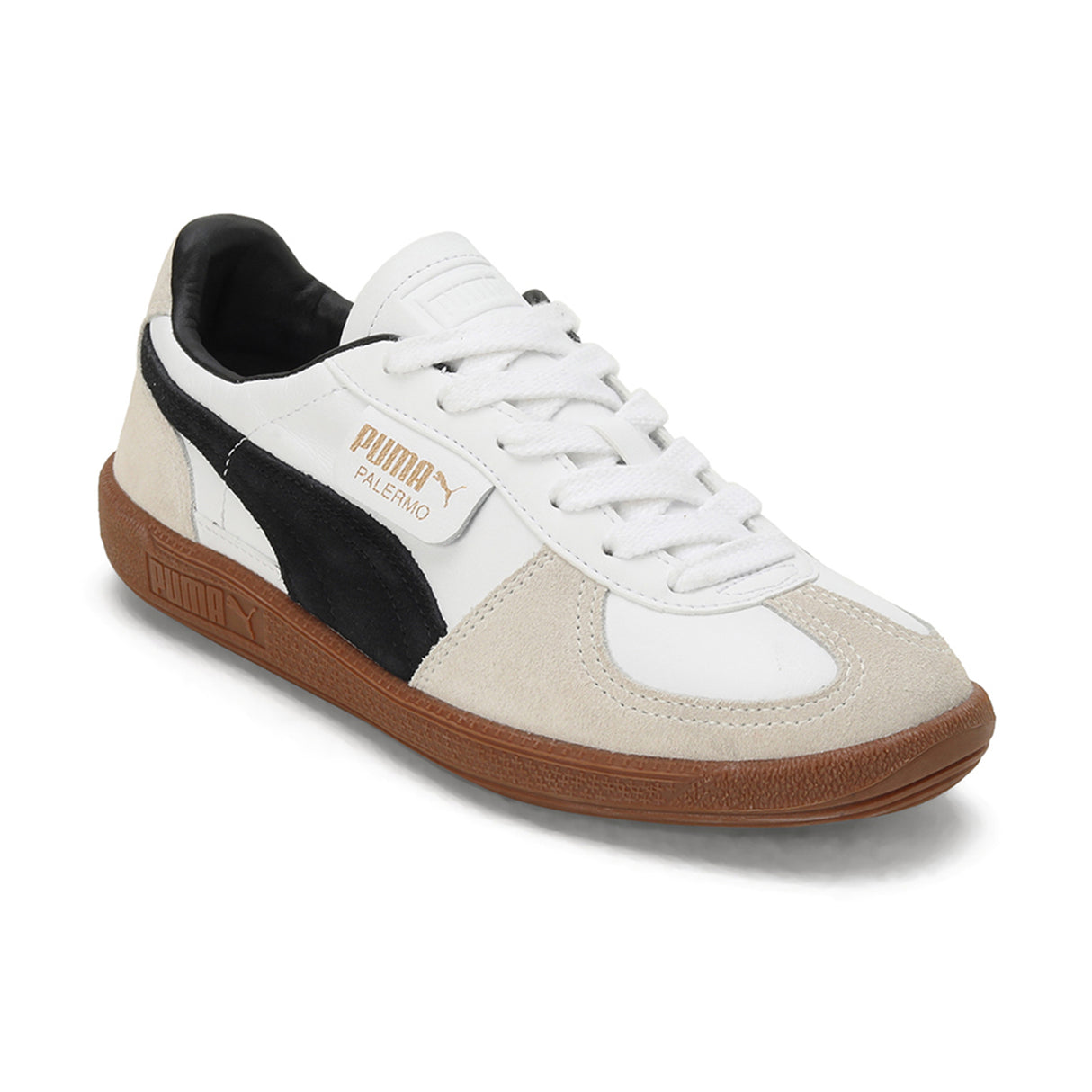 Puma Unisex White-grey Palermo Lth Res Puma White-Vapor Gray-Gu